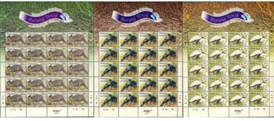 Mint Stamp Sheet Unique Birds Malaysia 2009