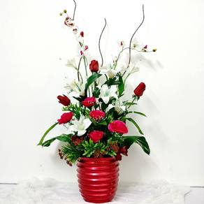 Artificial Flower in Porcelain Pot