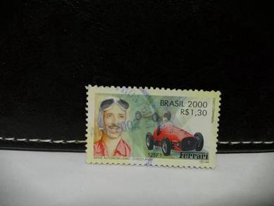 2000 Brazil Stamp Racer Ferrari Cars