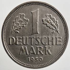 Germany Coin 1 Deutsche Mark  1950 - F