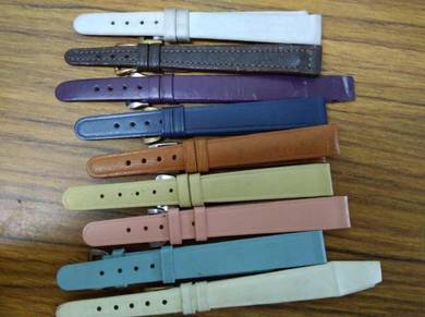 Vintage swiss made lady leather strap colored nos