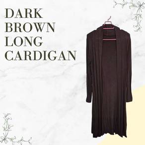 Dark Brown Long Cardigan