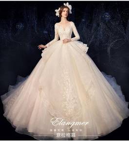 Cream wedding bridal dress gown plus size RB2130