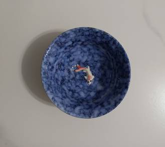 Ceramic tea cup/sauce plate (3D fish)