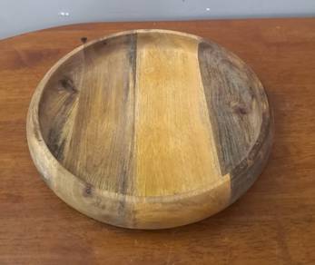 Wooden round tray natural