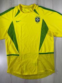 Nike 2002 Brasil Home Jersey #EZ Used