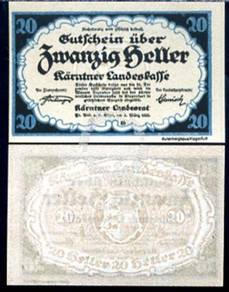 Austria 20 heller 1920 p s107 unc