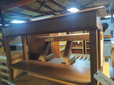 console table with a lower shelf