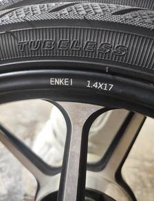 Rim Enkei 1.4x17 + Tayar Tubeless 70/90-17