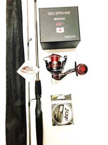 Gtech sea spin reel combo pioneer snapshot rod