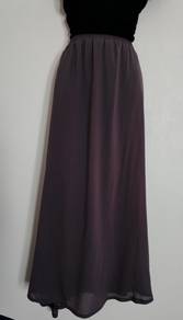 Skirt Labuh chiffon Flowy grey chiffon maxi skirt