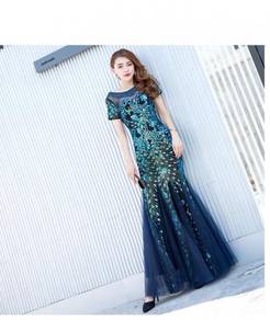 Sequin blue green prom wedding dress RBP0844