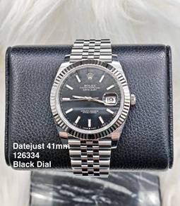 Rolex Datejust 41mm 126334 Black Dial jubilee