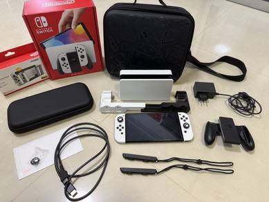 Nintendo Switch OLED White Full Set + 256GB