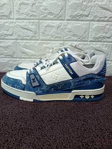 Uk10 Louis Vuitton LV Trainer Denim Sneakers