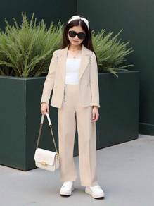 SHEIN Set Suit Putih Elegan Perempuan