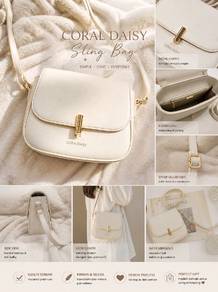 Authentic Coral Daisy Bag