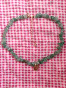 NvrWorn Jade Colour Necklace Shell Design +-15inch