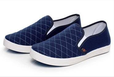 S0248 Simple Blue Slip On Men Loafer Casual Shoes