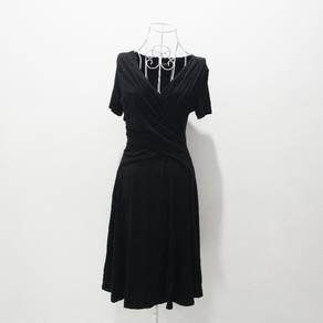 DKNY V-Neck Black Dress