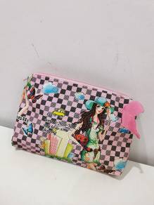 Pink Cartoon Pouch