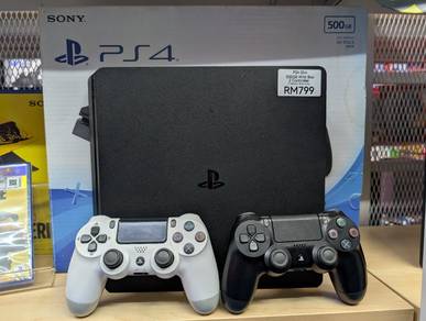 PS4 Slim Complete Box, 2 Controller,Terima TradeIn