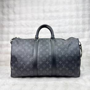 Authentic LV Monogram Eclipse Keepall 45 TravelBag