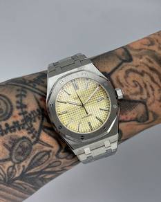 Custom Seiko Mod 42mm Gold Dial Silver AP