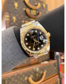 2022 Rolex Datejust 41 Half 18K 750 Yellow Gold