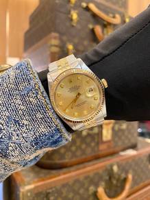 Rolex Datejust 36 Half 18K 750 Yellow Gold Jubilee