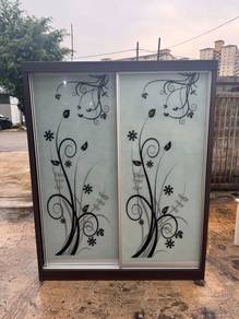 5x6.5ft Sliding Door Almari Baju Wardrobe Drawer C