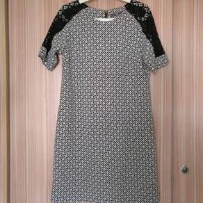 NewComfy Black/White Lace Sleeves#BHS# Dress