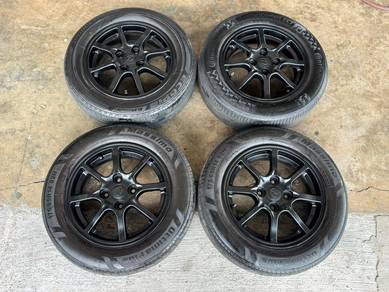 Rim second 14 axia black siap tayar viva axia beza