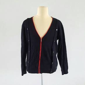 Giorgio Armani Deep V Zip Up Cardigan