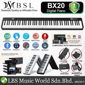 BSL BX-20 88 Keys Folding Piano Semi Weighted Keyb