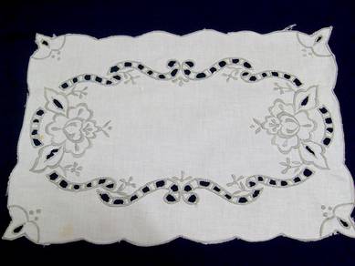 Cotton Embroidered Table Napkins (12 Pieces)