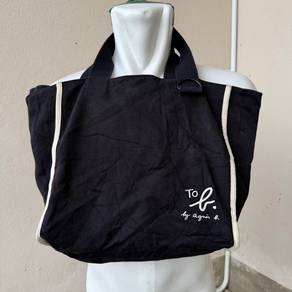 To b. by agnès b. × green label Cotton Tote Bag