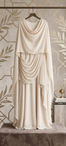 Hijabistahub Dress Draped Cream Size XL Like New