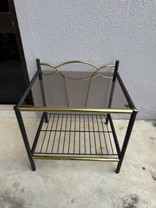USED Vintage style side table with magazine rack