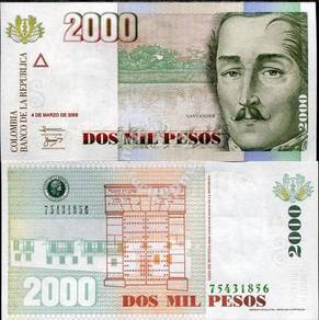 Colombia 2000 pesos 2005 p 451 unc