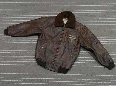 Flying jacket leather gang boys L