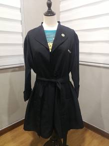 MARY KAY black trench jacket XL