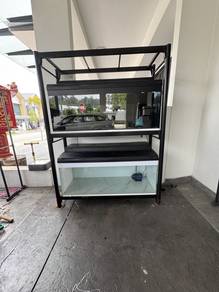 Akuarium 4 Kaki 2 Tingkat Fullset