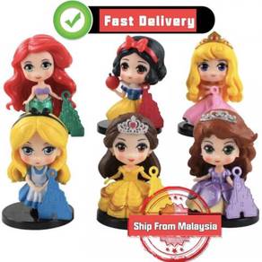 6Pcs/Set Princess Snow White Alice Ariel Sofia