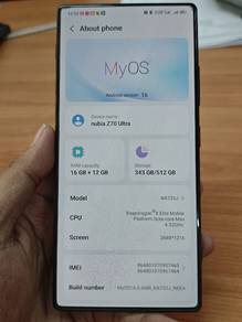 Nubia Z70 Ultra 16gb ram+512gb storage