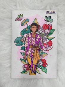 Handmade Malaysian Traditional Art Canvas – Floral