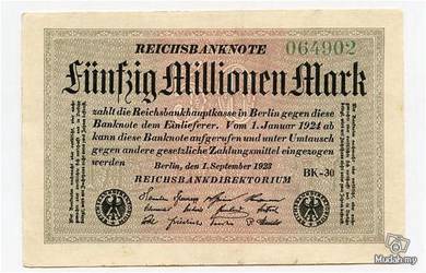 Germany 50000000 marks 1923 vf-xf