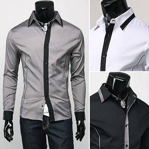 B0588 BLACK SHiRT PLAIN KEMEJA HITAM MURAH 🔥