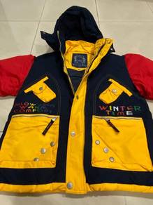 WINTER TIME Kids Colorblock Hooded Winter Jacket