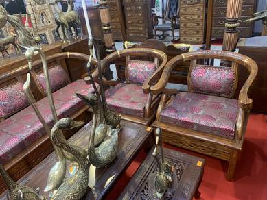 KAYU JATI 3 seater + 2 individual seater chair set